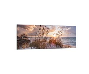 Vidrios decorativos Oeste En La Playa Cuadro Sobre Vidrio Moderno 140x50cm Decoracion Salon Dormitorio Cocina Cuadros Pared Impresiones Grande XXL Impresión en Cristal Wall Art Prints GAB140x50-4710