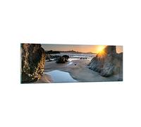 Vidrios decorativos Paisaje británico orilla costa Cuadro Sobre Vidrio Moderno 90x30cm Decoracion Salon Dormitorio Cocina Cuadros Pared Impresiones Impresión en Cristal Wall Art Prints GAB90x30-3174