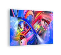 Vidrios decorativos Resumen ilustraciones gráficos colores Cuadro Sobre Vidrio Moderno 70x50cm Decoracion Salon Cocina Cuadros Pared Impresiones Impresión en Cristal Wall Art Prints GAA70x50-2294