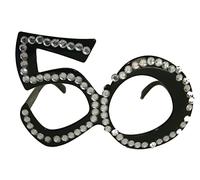 Folat B.V.-Folat 50 Copas de cumpleaños marco de diamante, color negro, (Creative 00753)