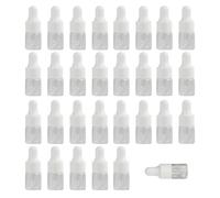 Vidsmow 30 Mini Pipetas de 2 ml Botella Cuentagotas de Vidrio Transparente, Goteros Cuentagotas Vacíos Reutilizables para Aceites Esenciales, Perfumes, Laboratorio y Muestras Cosméticas