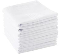 VIDSTW 10 Piezas Pañuelo Traje Hombre Blanco, 40 X 40Cm Pañuelos Hombre Bolsillo, Traje Hombre Pañuelos Diseño de Rayas, Accesorios para Trajes de Hombre Pañuelo para Bodas, Fiestas Nocturnas