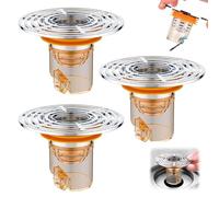 VIDSTW 3 Piezas Desague Antiolores Tapon Ducha Olores 32-42mm Desodorizante Antirreflujo Filtro Desague Ducha Filtro de Drenaje de Suelo para Balcones Baños Salas de Lavadoras Cocinas