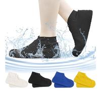 VIDSTW 4 Pares Cubre Zapatos Impermeable Reutilizable Cubrezapatos Impermeable Antideslizante Protector Calzado Lluvia para Días Lluvia, Días Nieve, Caminos Embarrados (Talla Zapato: 32-40)