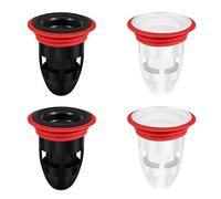VIDSTW 4 Piezas Tapa Desague Ducha Drenaje de Piso, Atrapa Pelos Ducha Antiobstrucción, Válvula de Drenaje de 360°, Desague Antiolores Drenaje de Piso, Diseño Desmontable (Negro, Blanco)