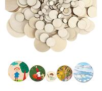 VIDSTW 400 Piezas Rodajas de Madera Manualidades Perforables Troncos Madera Decoracion 10MM 20MM 30MM Manualidades Bricolaje Lisas y Sin Rebabas para Pintura Grafiti Decoración Manualidades