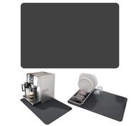 VIDSTW 50 X 40 Cm Alfombrilla Escurreplatos Alfombrilla Cafetera Almohadillas Escurreplatos Secado Rápido Bayeta Escurreplatos Antideslizante Escurreplatos Plegable para Cafetera Vajilla (Gris Oscuro)