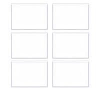 VIDSTW 6 Piezas Funda Tarjeta Identificación sin Agujeros Porta Tarjetas Identificativas 80x120MM Portatarjetas Identificación Transparente Impermeable y Antiincrustante para Crédito Estudiante