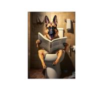 VIDSTW Cuadro de Baño, Decoración Divertida para la Pared, Impresión de Animales, Abstracto Moderno, Lienzo 20 X 30cm (Tipo A)