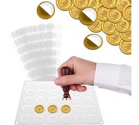 VIDSTW Molde de Lacre para Sellos de Silicona, 30 Cavidades Tapete de Sello con 60 Adhesivo Doble Cara, para Invitaciones de Boda, Tarjetas, Sobres, Envoltorios de Regalo
