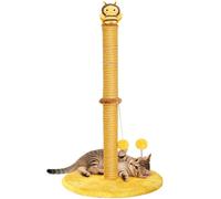 Vie Bee - Rascador para gatos con juguete colgante, rascador de sisal de alta calidad con juguetes de peluche para gatos de todas las edades con ventosas de base reforzada