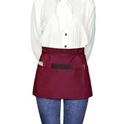 Viedouce 3 Paquetes Delantales,Cintura Corta Delantal Impermeable con 3 Bolsillos para Restaurante Chef Camarero Bartender Mitad,Delantale de Cocina para Hombres Mujeres