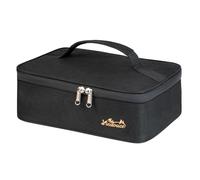 Viedouce 4L Pequeña Bolsa Almuerzo Impermeable, Doble Cremallera Mini Fiambrera Aislada para Hombres y Mujeres, Bolsa Isotermica para Oficina Escuela, Reutilizables Bolsas Aperitivos Loncheras, Negro