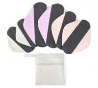 Viedouce Compresas Reutilizables,Paquete de 6 Stoffbinden Waschbar, Salvaslip Reutilizable,Compresas de Tela Superabsorbentes con 1 Impermeables Bolsas de Almacenamiento