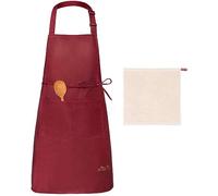 Viedouce Delantales Impermeables Ajustables del Cocinero con Bolsillo Cocina Delantale para Mujeres Hombres,Delantal Chefs Cocina(1x Delantal + 1 x Toalla de té)