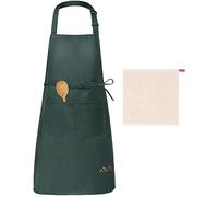 Viedouce Delantales Impermeables Ajustables del Cocinero con Bolsillo Cocina Delantale para Mujeres Hombres,Delantal Chefs Cocina(1x Delantal + 1 x Toalla de té)