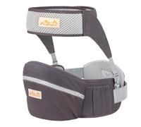 Viedouce Portabebé Ergonómico, Porteo Bebé Recién Nacido y Niños 4-36 Meses, Asiento de Cadera con Cinturón de Seguridad (Gris Oscuro)