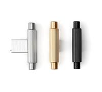 VIEFE Pomo aluminio modelo arpa t 70x37 laton oscuro cepillado