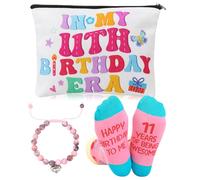 ViEinkaufen Regalos para niñas de 11 años, regalos de cumpleaños número 11 para niñas, bolsa de maquillaje, calcetines, pulsera para niños de 11 años, regalos de regreso a la escuela para hijas