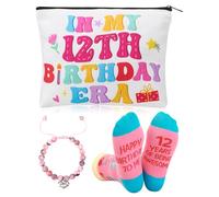 ViEinkaufen Regalos para niñas de 12 años, regalos de cumpleaños número 12 para niñas, bolsa de maquillaje, calcetines, pulsera para niños de 12 años, regalos de regreso a la escuela para hijas