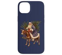 Viejo Alemán Papá Noel Montando Un Burro Recortado Carcasa para iPhone 14 Plus