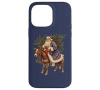 Viejo Alemán Papá Noel Montando Un Burro Recortado Carcasa para iPhone 14 Pro MAX
