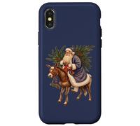 Viejo Alemán Papá Noel Montando Un Burro Recortado Carcasa para iPhone X/XS