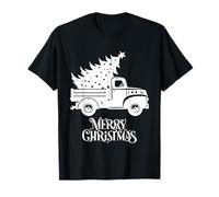 Viejo camión agrícola Cargado con árbol de Navidad Camiseta