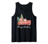 Viejo camión agrícola Cargado con árbol de Navidad Camiseta sin Mangas