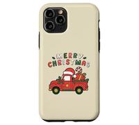 Viejo camión agrícola Cargado con árbol de Navidad y Sombrero de Papá Noel Carcasa para iPhone 11 Pro