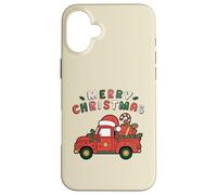 Viejo camión agrícola Cargado con árbol de Navidad y Sombrero de Papá Noel Carcasa para iPhone 16 Plus