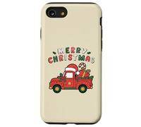 Viejo camión agrícola Cargado con árbol de Navidad y Sombrero de Papá Noel Carcasa para iPhone SE (2020) / 7/8