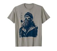 Viejo Capitán del Mar Pescador Barbudo Náutico Océano Marino Camiseta