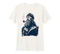 Viejo Capitán del Mar Pescador Barbudo Náutico Océano Marino Camiseta Premium