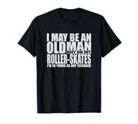Viejo en patines divertido papá 40 cumpleaños 50 padre Camiseta