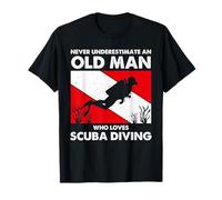Viejo Hombre Buceo Humor Vintage Diver Cita Camiseta