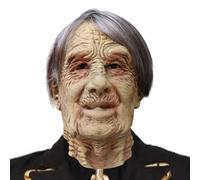 Viejo hombre traje máscara de látex cubierta de la cara de halloween, máscara de anciano | Suministros de fiesta vívidos, Creative Costume Head Cover for Haunted House, Accesorios Costume Soft Headin
