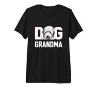 Viejo Inglés Pastor Perro Abuela Perros Divertidos Amante Dueño Camiseta Premium