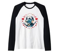 Viejo Inglés Pastor Perro Día de la Tierra Abrazo Amor Dueño Planeta Mamá Camiseta Manga Raglan