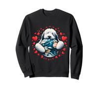 Viejo Inglés Pastor Perro Día de la Tierra Abrazo Amor Dueño Planeta Mamá Sudadera