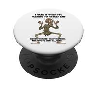 Viejo, Odio Cuando me Hablo a mí Mismo sarcástico PopSockets PopGrip Adhesivo