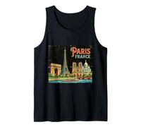 Viejo París Francia Viaje Souvenir City Vintage Turista Regalo Camiseta sin Mangas