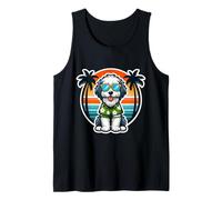 Viejo Pastor Inglés Dueño de Perro Viejo Vibes de Verano Vacaciones Vacaciones Camiseta sin Mangas