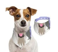 Viejo Perro Pastor inglés,Pañuelos de algodón para Perros, Bufandas Ajustables para Mascotas,M