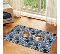 Viejo Perro Pastor inglés,Tapete Impermeable para Comida de Mascotas, manteles Individuales para Comida y Agua para Perros y Gatos, tapetes de Cuero sintético para Comida.,40x60cm