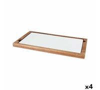 Viejo Valle Bandeja de Aperitivos Bayahibe Madera de Acacia 37 x 20 x 2 cm (4 Unidades)