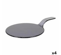 Viejo Valle Bandeja de Aperitivos Negro con asa Vidrio Ø 28 x 44 cm (4 Unidades)