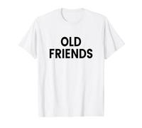 Viejos Amigos Camiseta gráfica económica, Hombre, Blanco, L