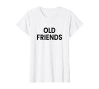 Viejos Amigos Camiseta gráfica económica, Mujer, Blanco, S