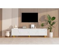 VIEKOS Mueble para televisión de 180 x 40 x 45 cm, diseño de dibujos animados, armario bajo con 2 armarios, armario para TV en forma de nube, 5 patas de apoyo, capacidad de carga de hasta 60 kg, para